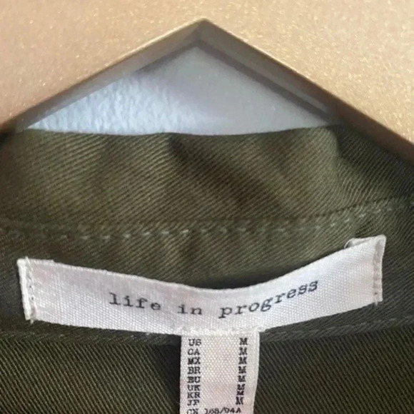 Life in Progress Military Green Button Down - Picture 4 of 9